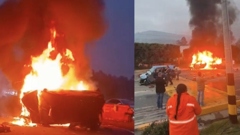 Violento accidente en el peaje de Casablanca de la vía Zipaquirá- Ubaté deja ya 5 muertos y 19 heridos