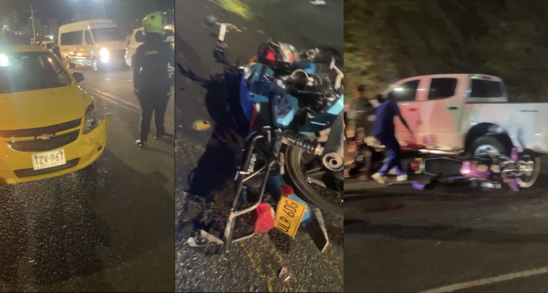 Dos motociclistas chocaron contra una camioneta y un taxi en la vía del Ziruma, uno de ellos murió tras el fatal siniestro