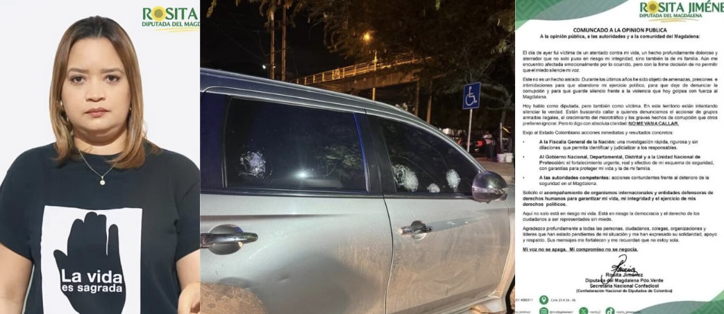“Mi voz no se apaga”: Rosita Jiménez exige justicia y blindaje tras atentado en su contra