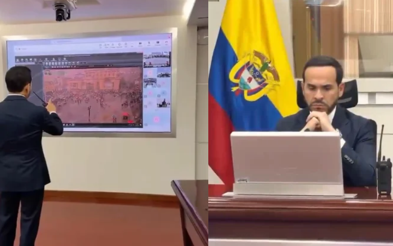 Abelardo de la Espriella monitoreó desde la Casa de Nariño la primera protesta contra su gobierno